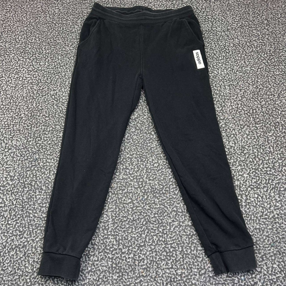 Adidas Sweatpants Men Large Black Drawstring Pocket Outdoor‎ 34x28